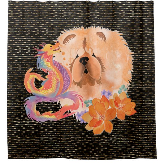 DRAGON-TALEZ Jahr des Drachen Duschvorhang (Vorderseite)