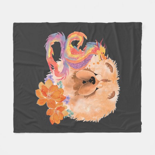 DRAGON-TALEZ: Jahr des Drachen Fleecedecke (Vorderseite (Horizontal))