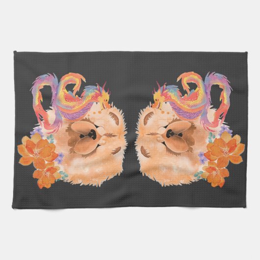 DRAGON-TALEZ: Jahr des Drachen Geschirrtuch (Horizontal)