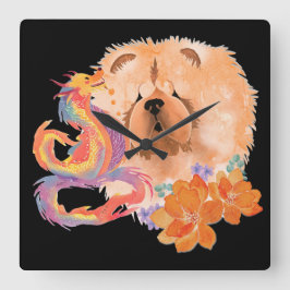 DRAGON-TALEZ: Jahr des Drachen Quadratische Wanduhr