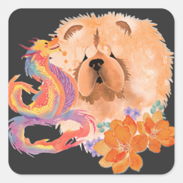 DRAGON-TALEZ: Jahr des Drachen Quadratischer Aufkleber