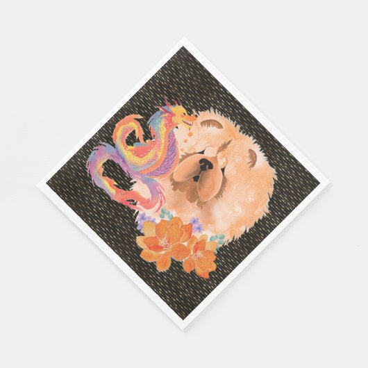 DRAGON-TALEZ Jahr des Drachen Serviette (Ecke)