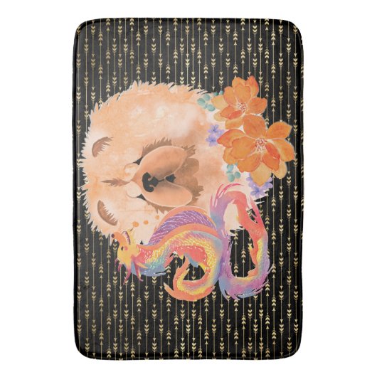 DRAGON-TALEZ-JAHR des Drachenkampfmattes Badematte (Vorderseite Vertikal)