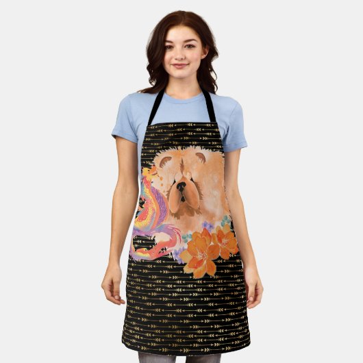 DRAGON-TALEZ-JAHR des Koch der Drachenpfropfbildun Schürze (Getragen)