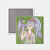 Dragon tamer quadratischer Magnet (Vorderseite/Rückseite)