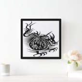 Dragon-Tattoo-Design Quadratische Wanduhr (Zuhause)