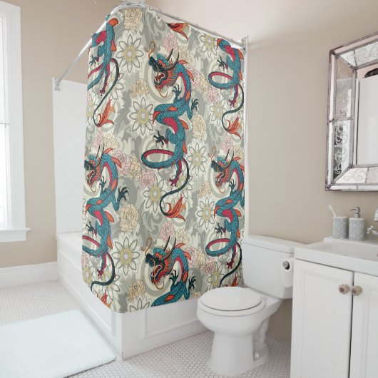 dragon tattoo light duschvorhang (Beispiel)