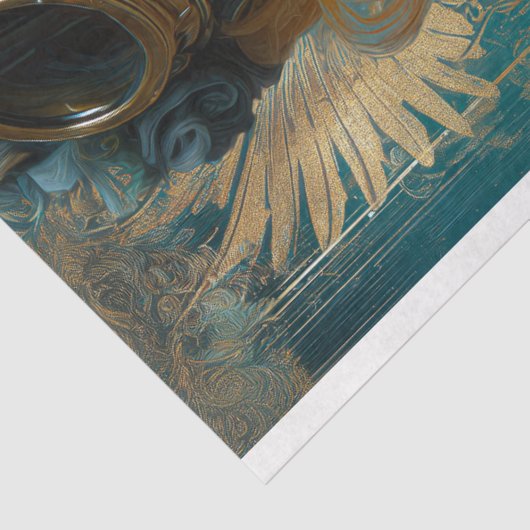 Dragon Tattoo Steampunk Girl Decoupage Paper Seidenpapier (Ausschnitt)