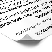 Dragon Tattoo, Tattoo & Body Piercing Studio Poster (Ecke)