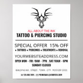 Dragon Tattoo, Tattoo & Body Piercing Studio Poster (Vorne)