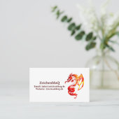 Dragon Tattoo Visitenkarte (Stehend Vorderseite)