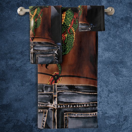 Dragon Tattoo Woma Badhandtuch Set