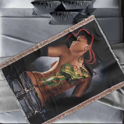 Dragon Tattoo Woman Decke