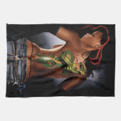 Dragon Tattoo Woman Geschirrtuch (Horizontal)
