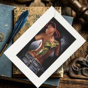 Dragon Tattoo Woman Rechteckiger Aufkleber