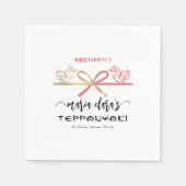 Dragon Teppanyaki Japanisches Steakhouse Geburtsta Serviette (Vorderseite)