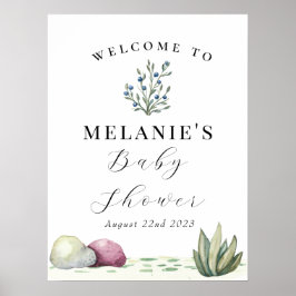 Dragon-thematik prähistorische Habitat Babydusche Poster