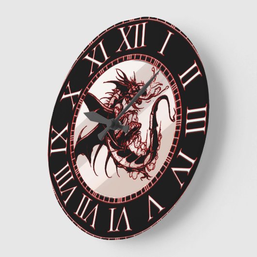 Dragon Theme Clock Große Wanduhr (Winkel)