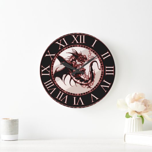 Dragon Theme Clock Große Wanduhr (Zuhause)