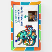 Dragon Themed Boys Geburtstagsparty Banner (Vertikal)