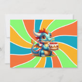 Dragon Themed Boys Geburtstagsparty Einladung (Rückseite)