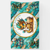 Dragon Themed Personalisiert Happy Birthday Banner (Vertikal)