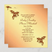 Dragon Titian Fantasy Wedding Theme Einladung (Vorne/Hinten)