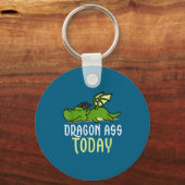 Dragon Today _ Dragging _ Lazy _ Funny Novelty _ G Schlüsselanhänger (Vorderseite)