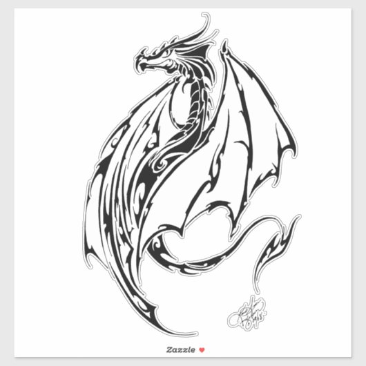 Dragon Tribal Aufkleber (Blatt)