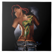 Dragon Tribal Woman Fliese (Vorderseite)