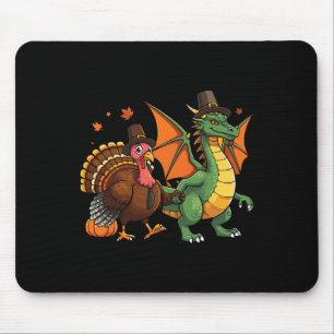 Dragon Turkey Pilgrim Erntedank Pumpkin Kids Bo Mousepad