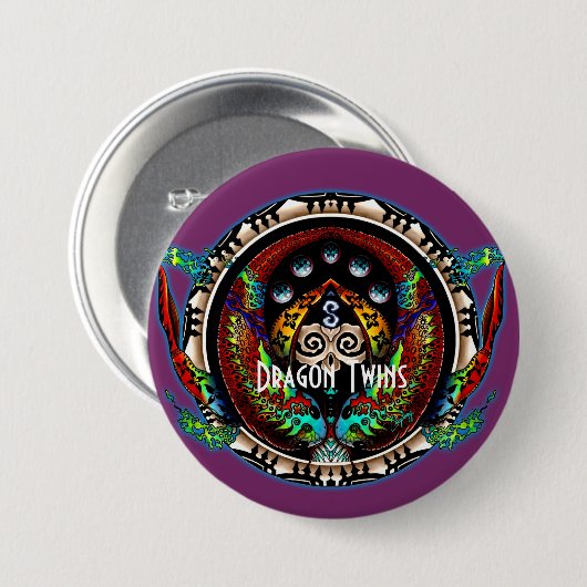 Dragon Twins Button (Vorne & Hinten)