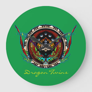 Dragon Twins Große Wanduhr