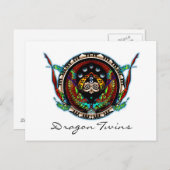 Dragon Twins Postkarte (Vorne/Hinten)