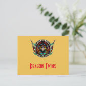 Dragon Twins Postkarte (Stehend Vorderseite)