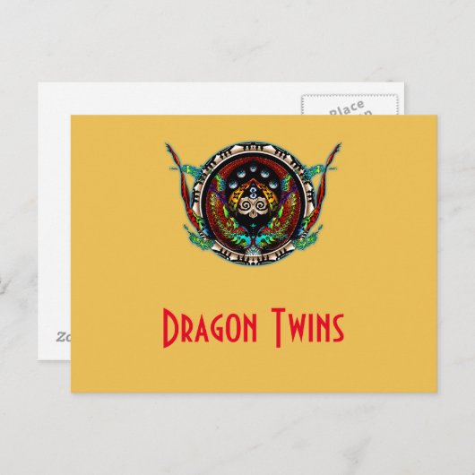 Dragon Twins Postkarte (Vorne/Hinten)