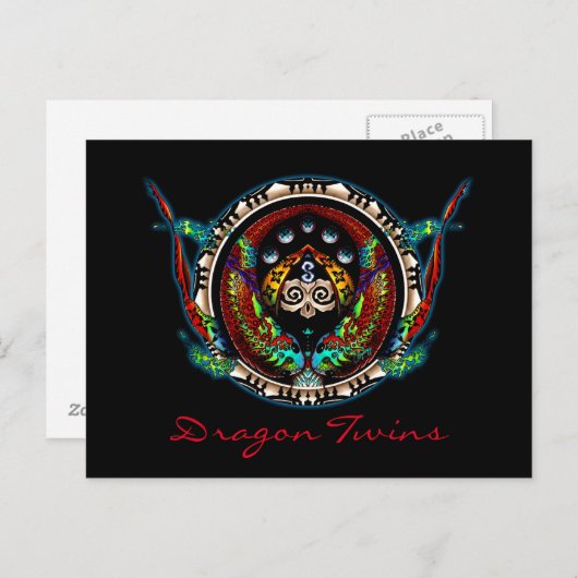 Dragon Twins Postkarte (Vorne/Hinten)