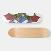 Dragon umwickelt Schottischen Schild Skateboard (Horizontal)