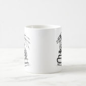 Dragon und Books Line Art Kaffeetasse (Mittel)