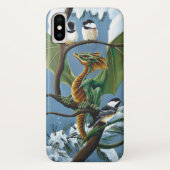 Dragon und Chickadees Case-Mate iPhone Hülle (Rückseite)