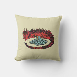 Dragon und Dragon queen Art Nouveau Stil Throw Kissen