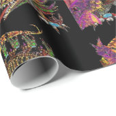 DRAGON- UND FARBSTONEN GESCHENKPAPIER (Rolleneckpunkt)