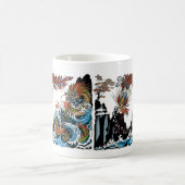 Dragon und Feng Huang. Illustration durch Insima Kaffeetasse (Mittel)