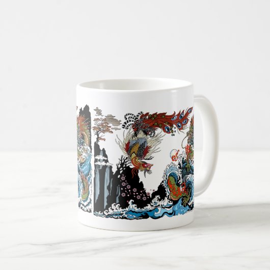 Dragon und Feng Huang. Illustration durch Insima Kaffeetasse (VorderseiteRechts)