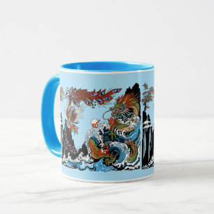 Dragon und Feng Huang. Illustration durch Insima Tasse