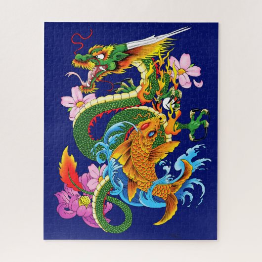 Dragon und Koi Puzzle (Vertikal)