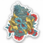 Dragon und Kois Aufkleber (Vorderseite)