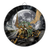 Dragon und Moon Fantasy Artwork Dartscheibe (vorne)