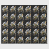 Dragon und Moon Fantasy Artwork Geschenkpapier (Flach)