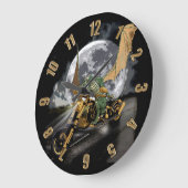 Dragon und Moon Fantasy Artwork Große Wanduhr (Winkel)